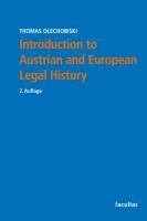 Thomas Olechowski - Introduction to Austrian and European Legal History, Häftad
