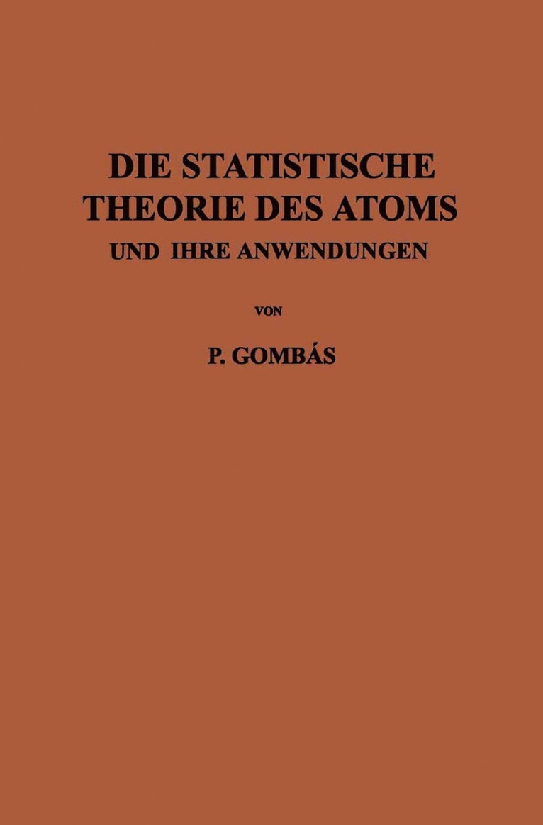 Die Statistische Theorie des Atoms und ihre Anwendungen 1