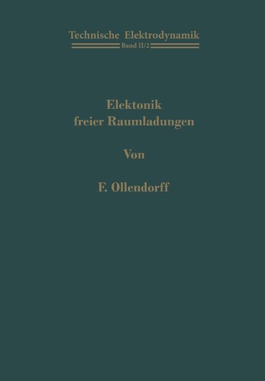 bokomslag Elektronik freier Raumladungen