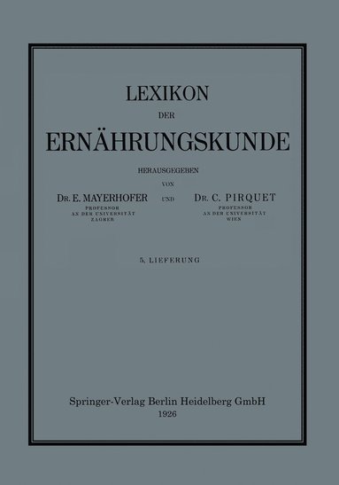 bokomslag Lexikon der Ernhrungskunde