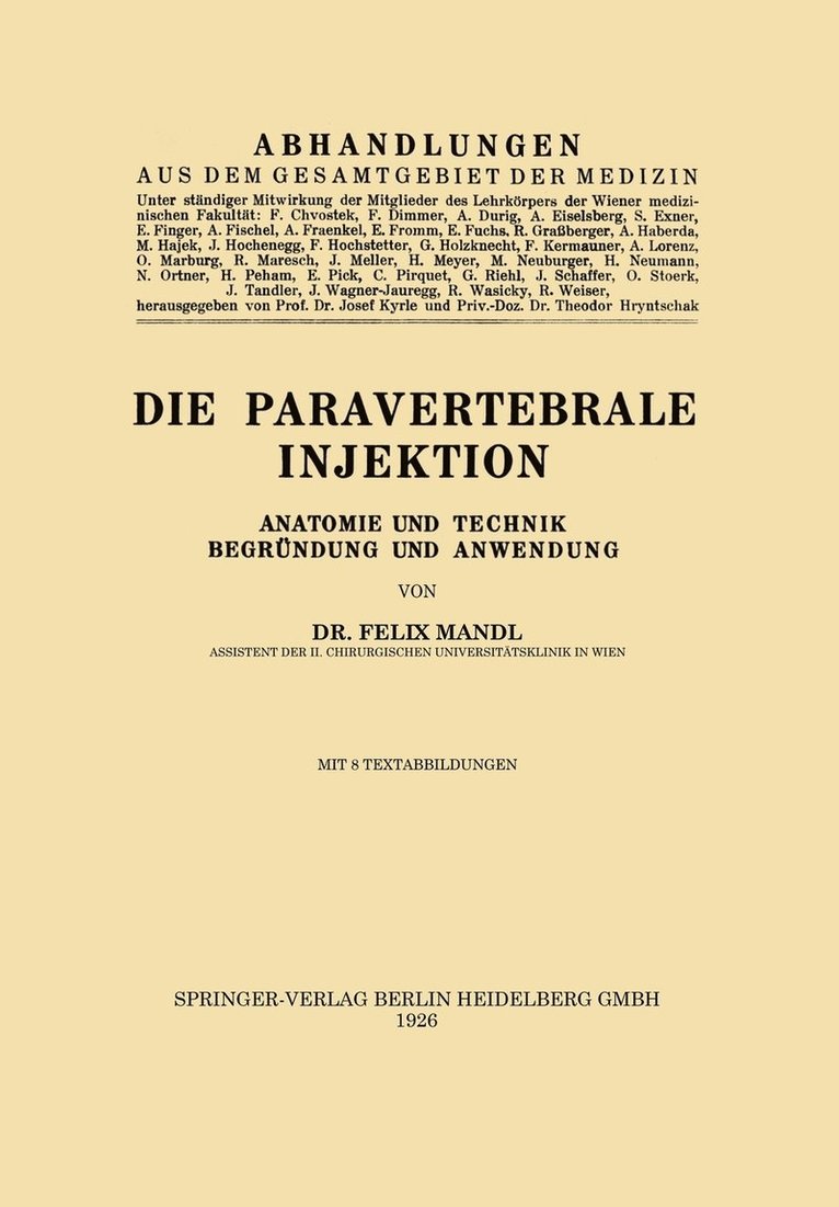Die Paravertebrale Injektion 1