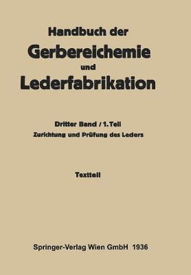 bokomslag Zurichtung und Prfung des Leders -Textteil