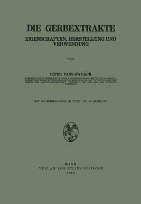 bokomslag Die Gerbextrakte