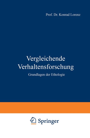 bokomslag Vergleichende Verhaltensforschung