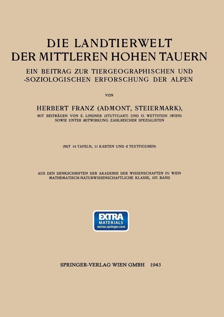 Die Landtierwelt der Mittleren Hohen Tauern 1