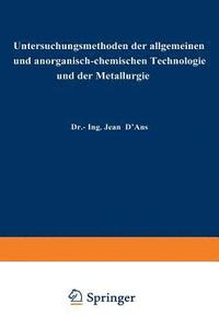 bokomslag Untersuchungsmethoden der allgemeinen und anorganisch-chemischen Technologie und der Metallurgie