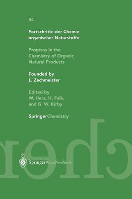 Progress in the Chemistry of Organic Natural Products / Fortschritte der Chemie organischer Naturstoffe 1