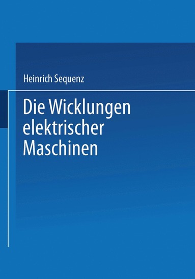 bokomslag Die Wicklungen elektrischer Maschinen