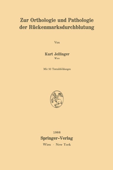 bokomslag Zur Orthologie und Pathologie der Rückenmarksdurchblutung
