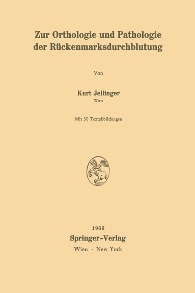 bokomslag Zur Orthologie und Pathologie der Ruckenmarksdurchblutung