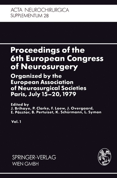 bokomslag Proceedings of the 6th European Congress of Neurosurgery