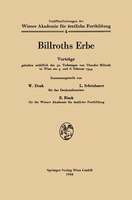 bokomslag Billroths Erbe