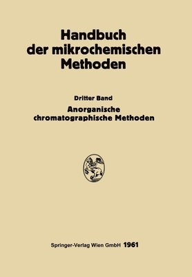 bokomslag Anorganische Chromatographie und Elektrophorese