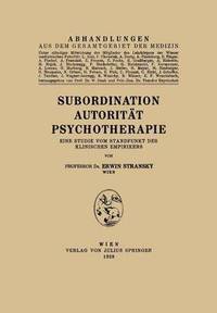 bokomslag Subordination Autoritt Psychotherapie