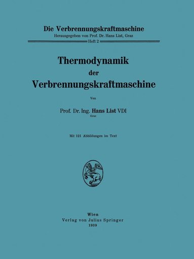 bokomslag Thermodynamik der Verbrennungskraftmaschine