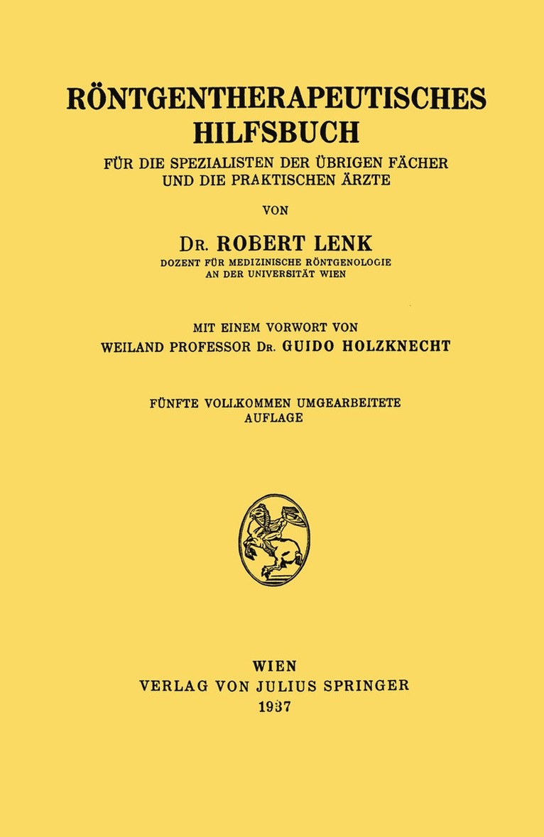 Röntgentherapeutisches Hilfsbuch