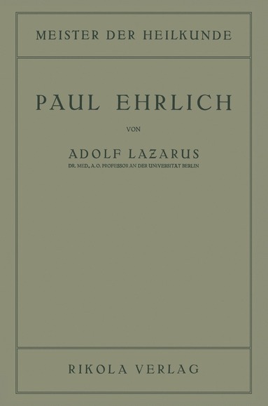 bokomslag Paul Ehrlich