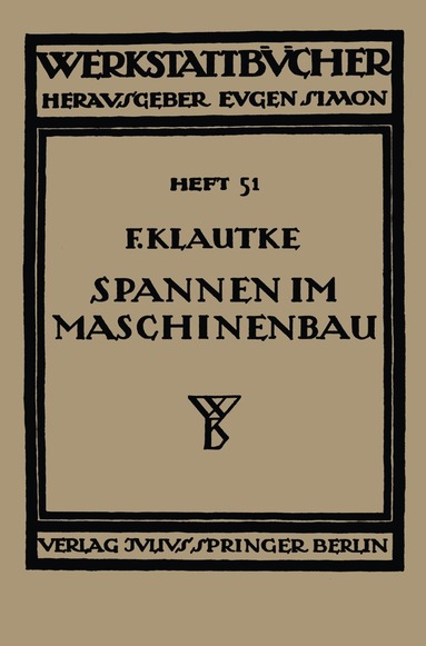 bokomslag Spannen im Maschinenbau