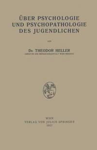 bokomslag ber Psychologie und Psychopathologie des Jugendlichen