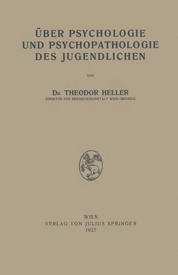 bokomslag ber Psychologie und Psychopathologie des Jugendlichen