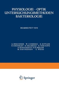 bokomslag Physiologie  Optik Untersuchungsmethoden Bakteriologie