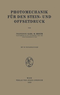 bokomslag Photomechanik für den Stein- und Offsetdruck
