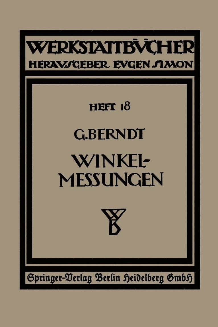 G. Berndt - Technische Winkelmessungen, Häftad