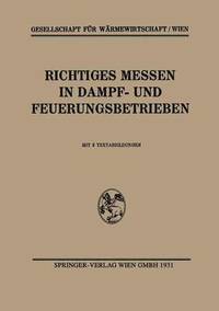 bokomslag Richtiges Messen in Dampf- und Feuerungsbetrieben