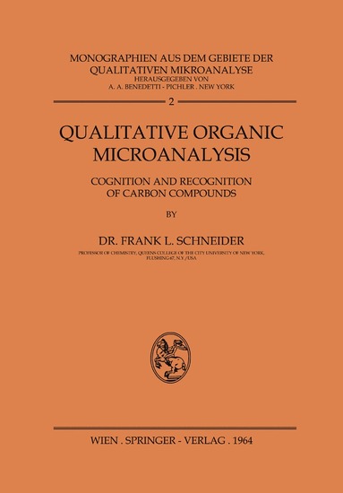 bokomslag Qualitative Organic Microanalysis