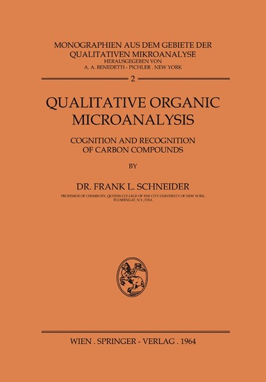 bokomslag Qualitative Organic Microanalysis