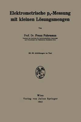 bokomslag Elektrometrische pH-Messung mit kleinen Lsungsmengen