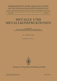 bokomslag Metalle und Metallkonstruktionen