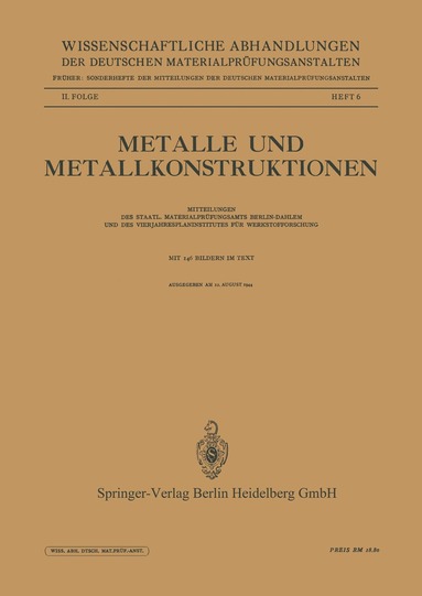 bokomslag Metalle und Metallkonstruktionen
