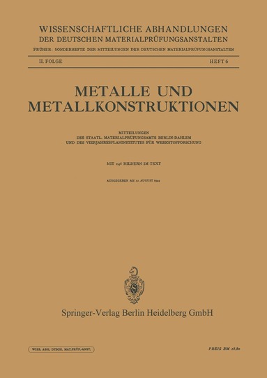 bokomslag Metalle und Metallkonstruktionen