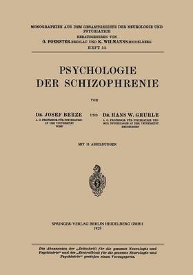 Psychologie der Schizophrenie 1