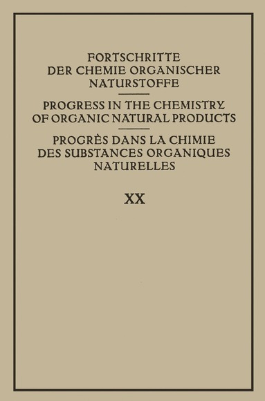 L. Zechmeister - Fortschritte der Chemie Organischer Naturstoffe / Progress in the Chemistry of Organic Natural Products / Progrès dans la Chimie des Substances Organiques Naturelles, Häftad