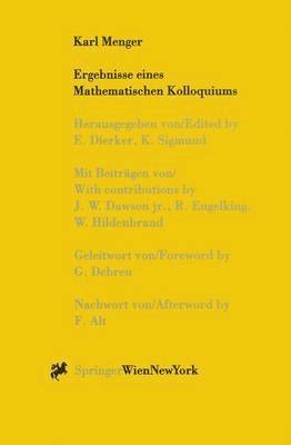 bokomslag Karl Menger, Ergebnisse eines Mathematischen Kolloquiums