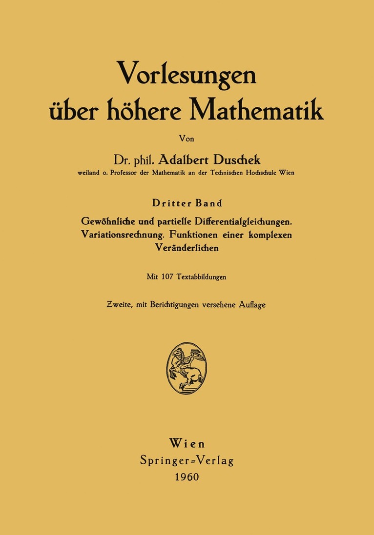 Vorlesungen ber hhere Mathematik 1