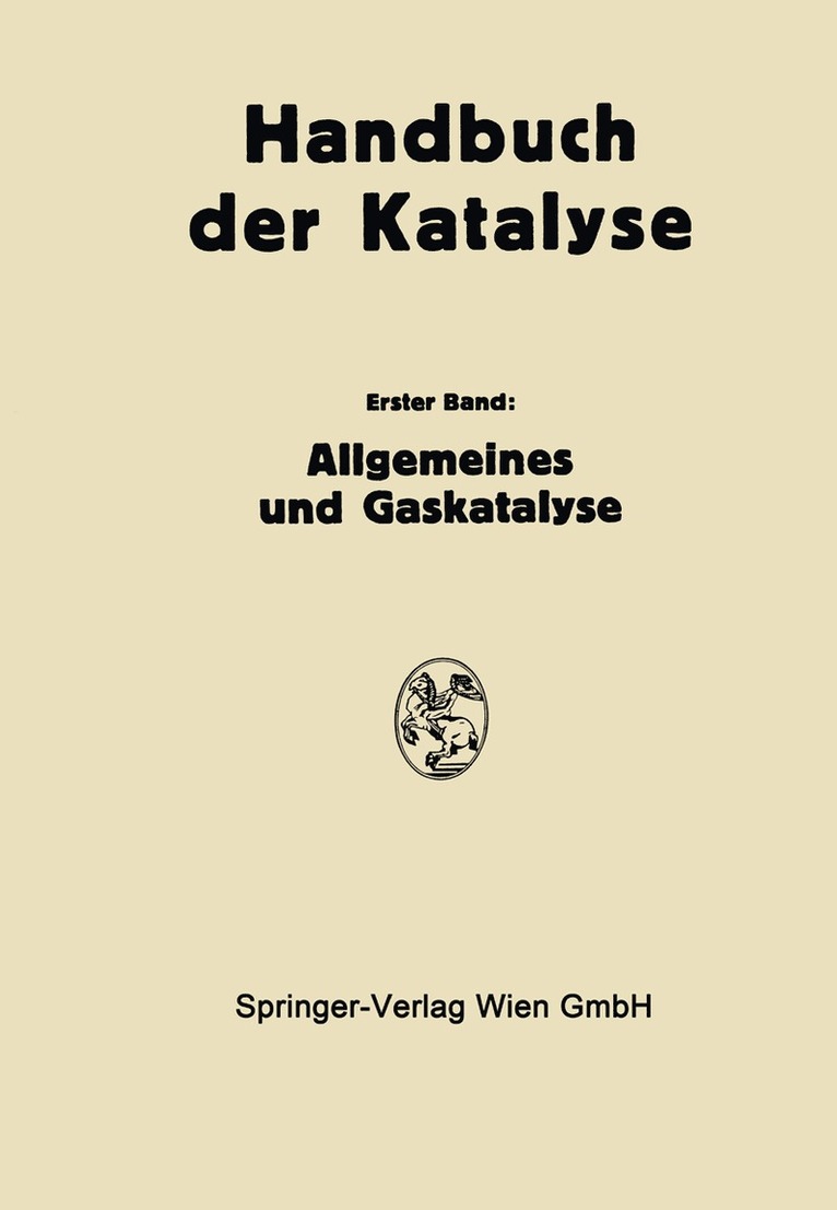 Allgemeines und Gaskatalyse 1