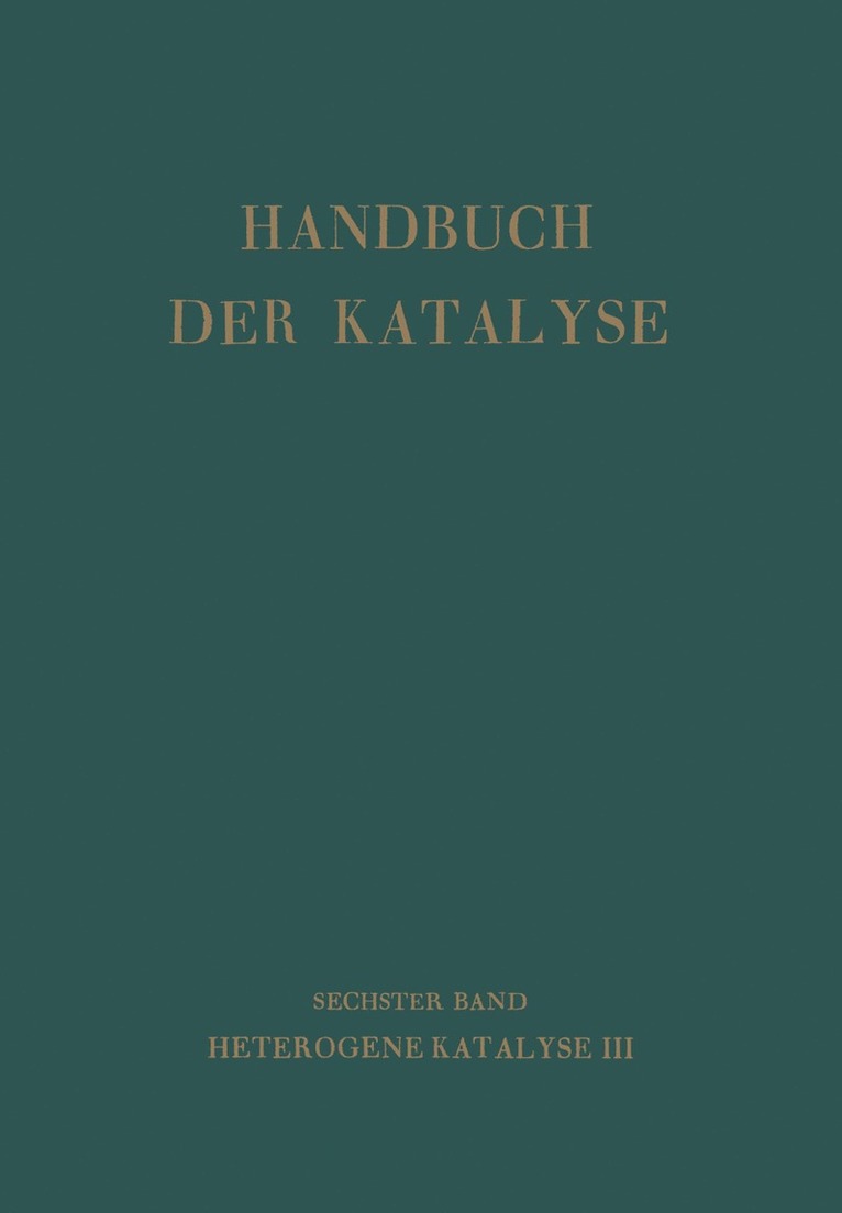 Handbuch Der Katalyse 1