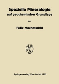 bokomslag Spezielle Mineralogie auf geochemischer Grundlage