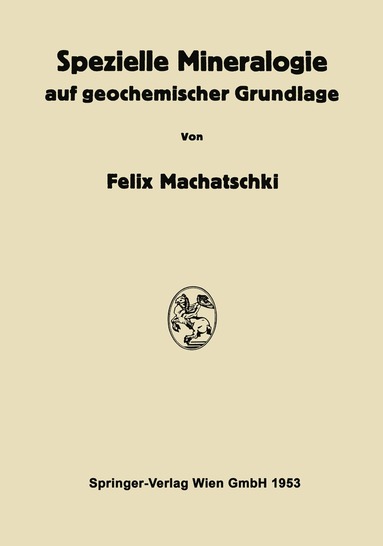 bokomslag Spezielle Mineralogie auf geochemischer Grundlage