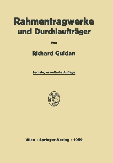 bokomslag Rahmentragwerke und Durchlaufträger