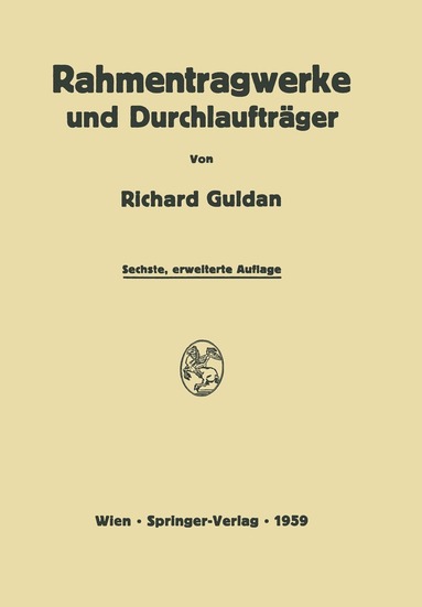 bokomslag Rahmentragwerke und Durchlauftrager