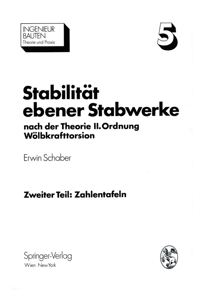 Erwin Schaber - Stabilität ebener Stabwerke, Häftad
