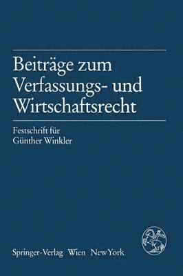 bokomslag Beiträge zum Verfassungs- und Wirtschaftsrecht