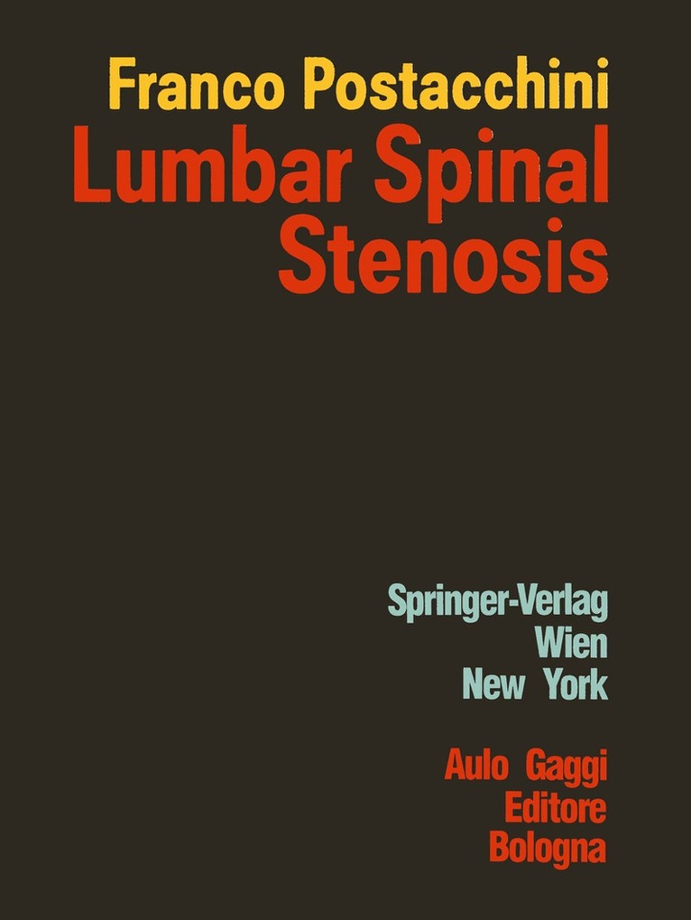 Franco Postacchini - Lumbar Spinal Stenosis, Häftad