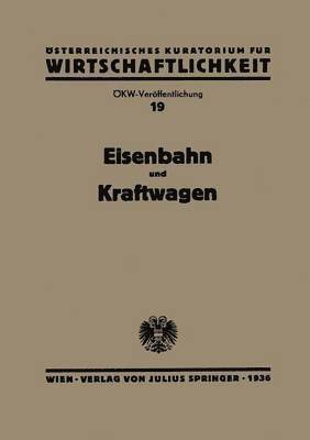 bokomslag Eisenbahn und Kraftwagen