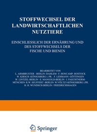 bokomslag Stoffwechsel der Landwirtschaftlichen Nutztiere