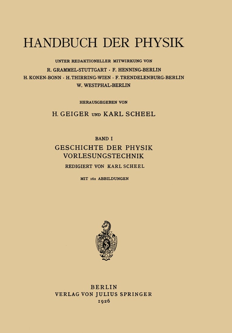 E. Hoppe, A. Lambertz, R. Mecke, K. Scheel, NA Timerding, NA Scheel, Na Scheel, Na Timerding - Geschichte der Physik Vorlesungstechnik, Häftad